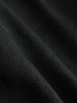 Noir - Jeans Ample Or à boutons sur le devant