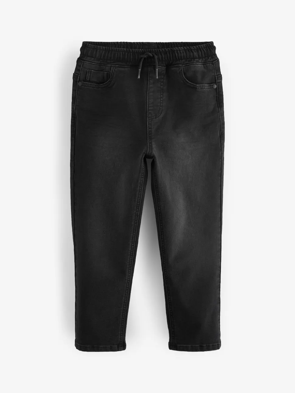 Noir - Jeans extensibles à taille élastique (3-16ans)