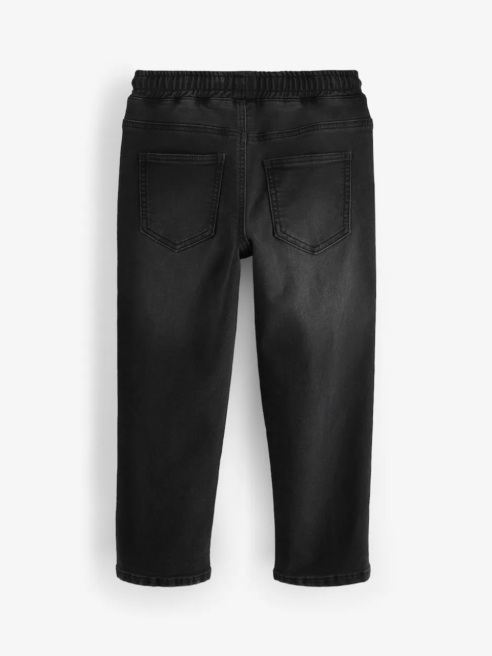 Noir - Jeans extensibles à taille élastique (3-16ans)