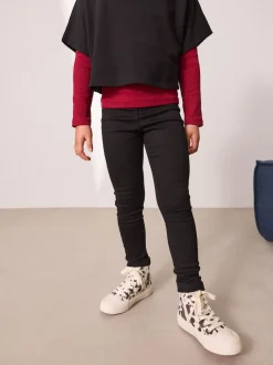 Noir - Jegging extensible (3-16ans)