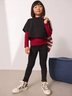 Noir - Jegging extensible (3-16ans)