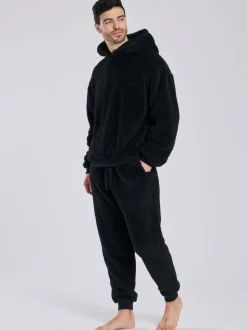 Noir - Joggers Loungeable en sherpa
