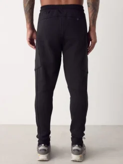 Noir - Jogging cargo lourd à dos brosse utilitaire