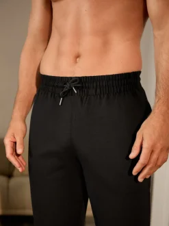 Noir - Jogging ouvert lourd à dos brosse