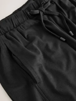 Noir - Joggings à jambe large en jersey