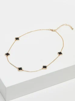 Noir - Jon Richard Plaqué et Jets Collier de trèfles de station