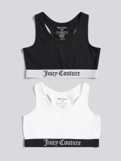 Noir - Juicy Couture Juicy Crop Top 2 Lot à suspendre