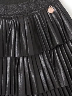Noir - Jupe Angel & Rocket Lucile métallisée à volants