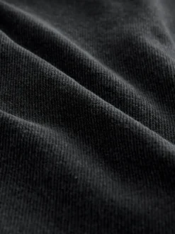 Noir - Jupe en jean mini sablier