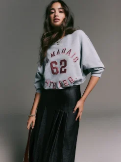 Noir - Jupe kilt mi-longue en similicuir