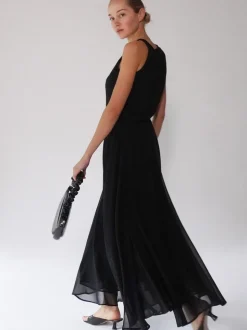 Noir - Jupe longue Olsen Religion Eligion transparente multicouche transparente