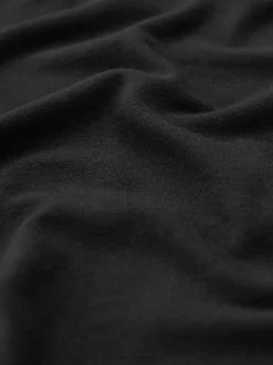 Noir - Jupe mi-longue en jersey