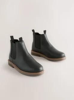 Noir - Leather Chelsea Boots