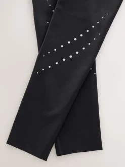 Noir - Legging de sport à imprimé réfléchissant actif