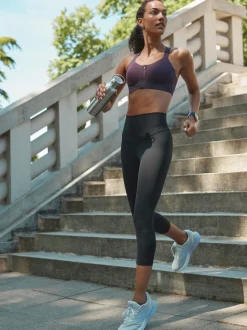 Noir - Legging sculptant mi-long Active Sports Tummy Control taille haute