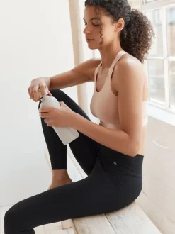 Noir - Legging Sports Dry Tech Tummy Control taille haute