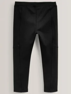 Noir - Legging stretch épais (3-16ans)