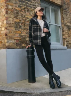 Noir - Leggings en velours côtelé