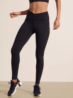 Noir - Leggings enveloppants de yoga actif