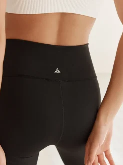 Noir - Leggings gainants courts à taille haute