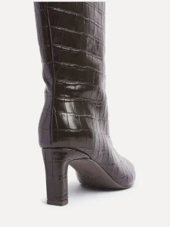 Noir - Linzi Bottes hautes à talon carré Uptown