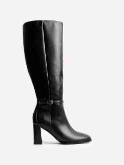 Noir - Linzi Bottes Midtown à talon carré avec boucle