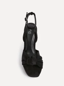 Noir - Linzi Chaussures à talons plateformes Ruba avec sangle avant nouée