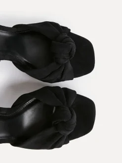 Noir - Linzi Chaussures à talons plateformes Ruba avec sangle avant nouée