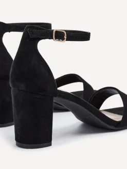 Noir - Linzi talons carrés à bout ouvert Franki