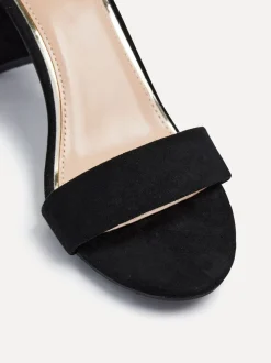 Noir - Linzi talons carrés à bout ouvert Franki