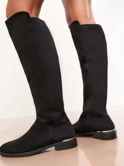 Noir - Lipsy Bottes décontractées élastiques en faux daim
