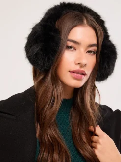 Noir - Lipsy Cache-oreilles en fausse fourrure douillet