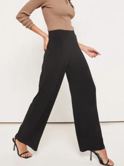 Noir - Lipsy Pantalon large taille haute