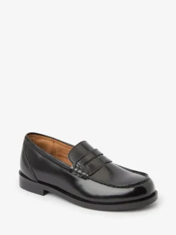 Noir - Loafers en cuir