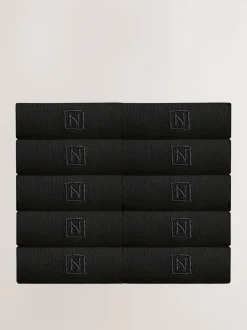 Noir à logo - Chaussettes fraîches brodées durables