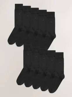 Noir à logo - Chaussettes fraîches brodées durables