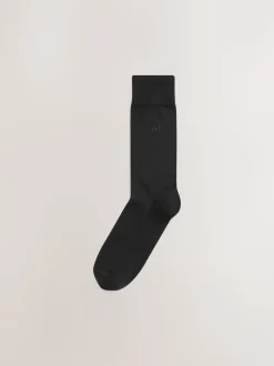 Noir à logo - Chaussettes fraîches brodées durables