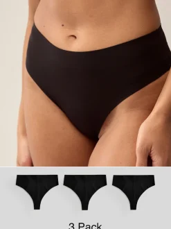 Noir - Lot 3 culottes invisibles et confortables