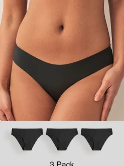 Noir - Lot 3 culottes invisibles et confortables