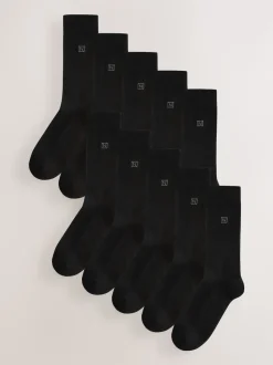 Noir - Lot de 10 - Chaussettes confortables à semelle rembourrée