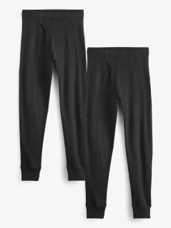 Noir - Lot de 2 - Leggings thermiques
