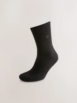 Noir - Lot de 10 chaussettes de sport à semelle rembourrée