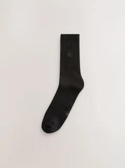 Noir - Lot de 10 chaussettes de sport à semelle rembourrée