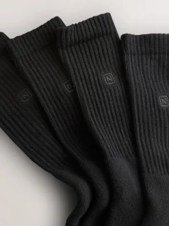 Noir - Lot de 4 chaussettes de sport rembourrées
