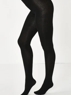 Noir - Lot de 2 collants en maille à poignée chaude