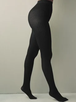 Noir - Lot de 1 collants en maille en laine thermique Blend