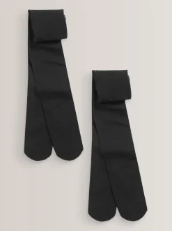 Noir - Lot de 2 collants School 40 deniers