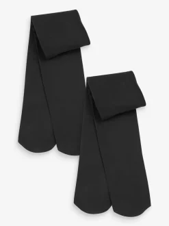 Noir - Lot de 2 collants School 100 deniers