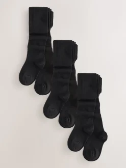 Noir - Lot de 3 collants School riches en coton