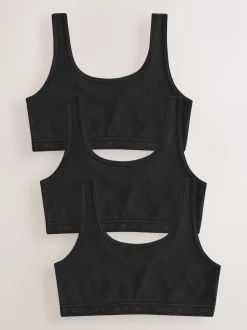 Noir - Lot de 3 crop tops (5-16 ans)